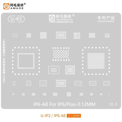 QIANLI MEGA-IDEA Black BGA Reballing Stencil Multifunction Universal Net for iPhone 6-16 Pro Max Planting Tin Steel Mesh tools