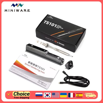 Original TS101 Portable Soldering Iron TS-BC2 PD3.1 90W TS100 Upgrade Adjustable Temperature Digital
