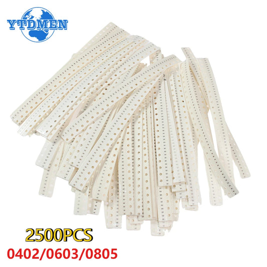 Kit Surtido Capacitores SMD (1pF-10uF, 50 Valores x 50 Unidades = 2500 Piezas, 0402/0603/0805)