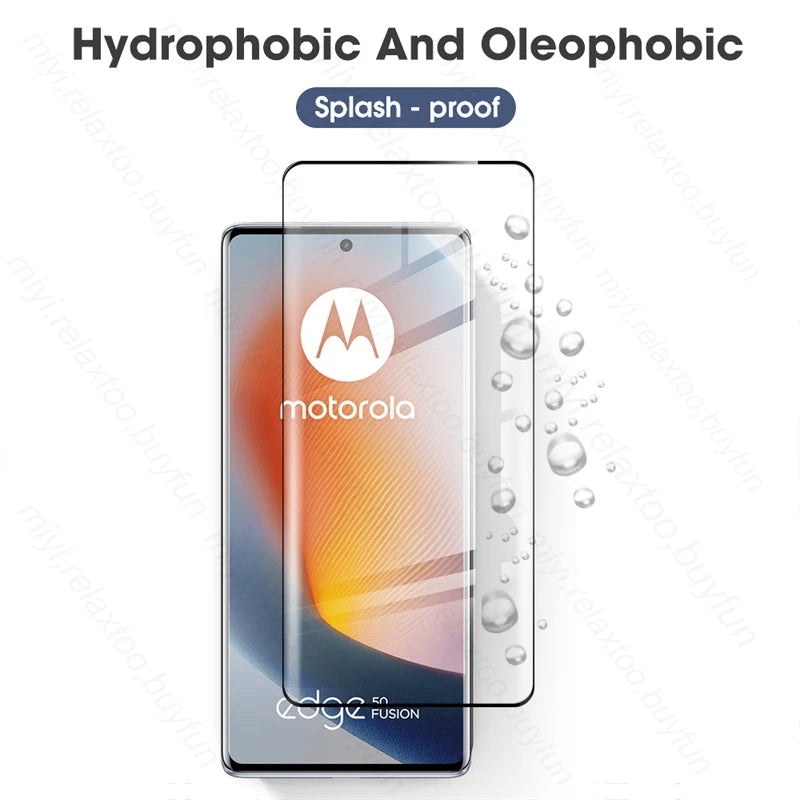 2In1 Protective Glass For Motorola Edge 50 Fusion 5G 2024 Curved Tempered Glass MotorolaEdge50 Pro Ultra Camera Screen Protector