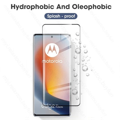 2In1 Protective Glass For Motorola Edge 50 Fusion 5G 2024 Curved Tempered Glass MotorolaEdge50 Pro Ultra Camera Screen Protector