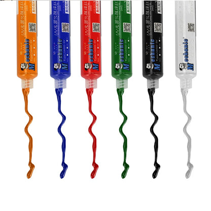 Tinta Máscara Soldadura UV Curado Luz 3 en 1 MECHANIC (Verde) para Reparación Placa Circuito PCB BGA (Previene Corrosión/Arcos)