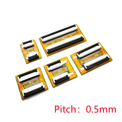 2PCS FFC FPC 0.5mm 1.0mm Flexible Flat Cable Lengthen Extension Board Adapter Board 4P 5P 6P 8P 10P 12P 16P 20P 24P 30P 40P 50P