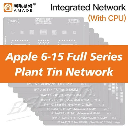 QIANLI MEGA-IDEA Black BGA Reballing Stencil Multifunction Universal Net for iPhone 6-16 Pro Max Planting Tin Steel Mesh tools