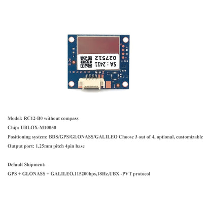 Módulo GNSS UAV UBLOX M10 (GPS/BDS/GLONASS/GALILEO, 18Hz) con Compás Multi-Sistema para Drones