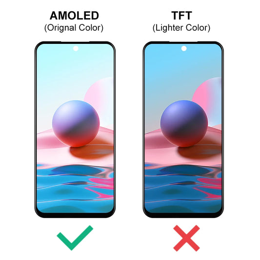 AMOLED For Xiaomi Redmi Note 10 4G Display Note 10S LCD M2101K7AI Touch Screen Digitize For Redmi Note 10 5G Display POCO M3 Pro