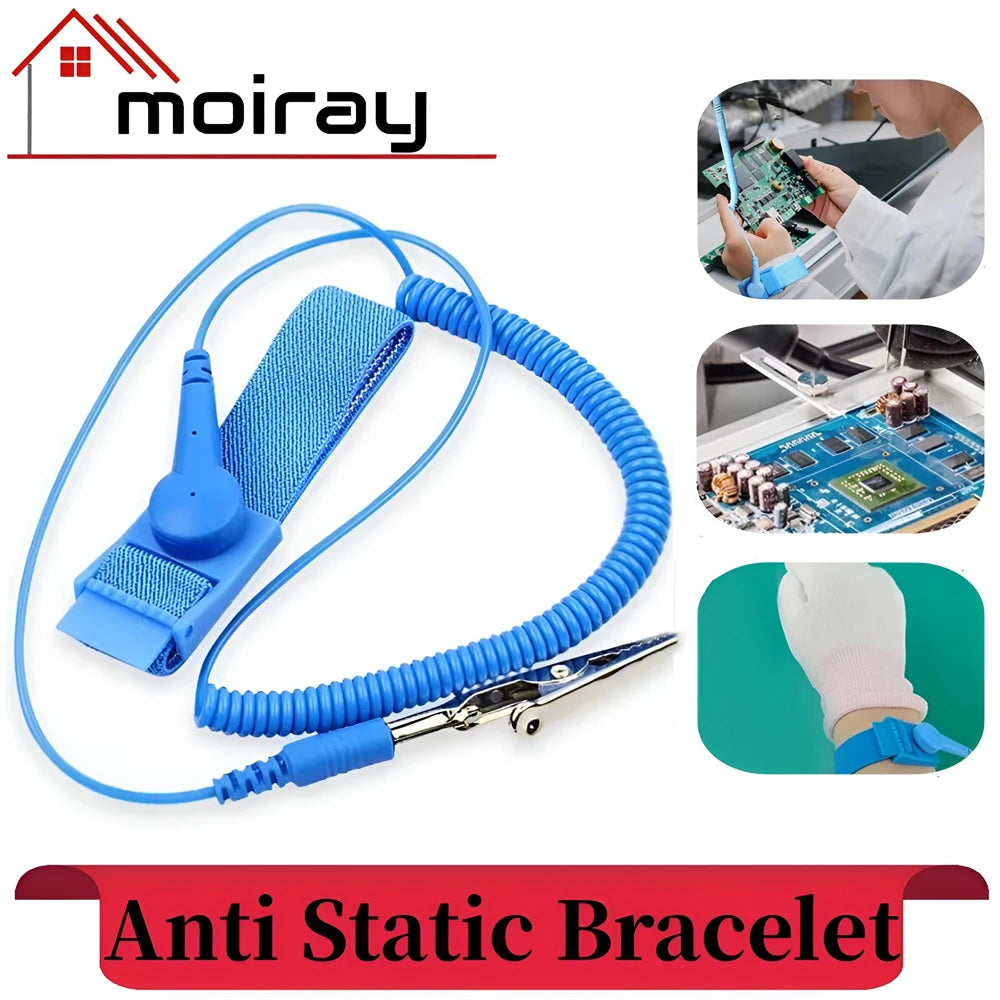 Pulsera Antiestática Inalámbrica Ajustable ESD con Correa Repuesto