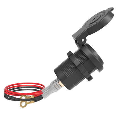 Socket Cargador USB 100W Impermeable Carga Rápida PD Tipo-C + QC3.0 para Auto/Bote/RV/Moto 12V-24V