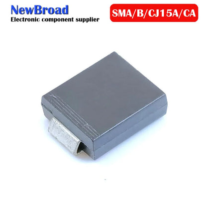 10PCS SMD TVS Diode Unidirectional SMAJ15A BM SMBJ15A LM SMCJ15A GEM Bidirectional SMAJ15CA XM SMBJ15CA BM SMCJ15CA BEM DO-214A