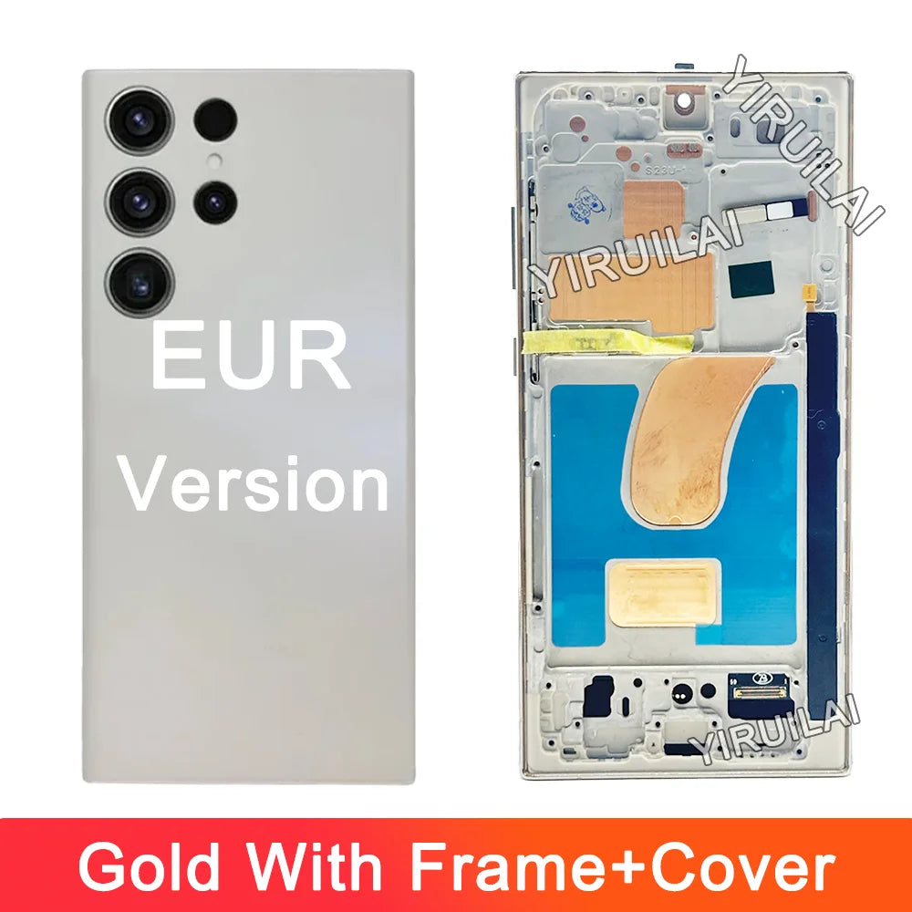 Pantalla LCD con Marco y Digitalizador Táctil para Samsung Galaxy S23 Ultra 5G (S918B/DS / S9180) (Probada)