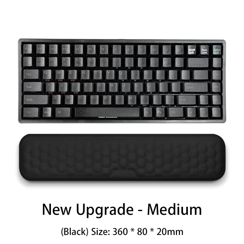 Reposamuñecas Ergonómico Espuma Memoria para Teclado y Mouse Pad (Protección Oficina/Tipeo) Computadora/Notebook