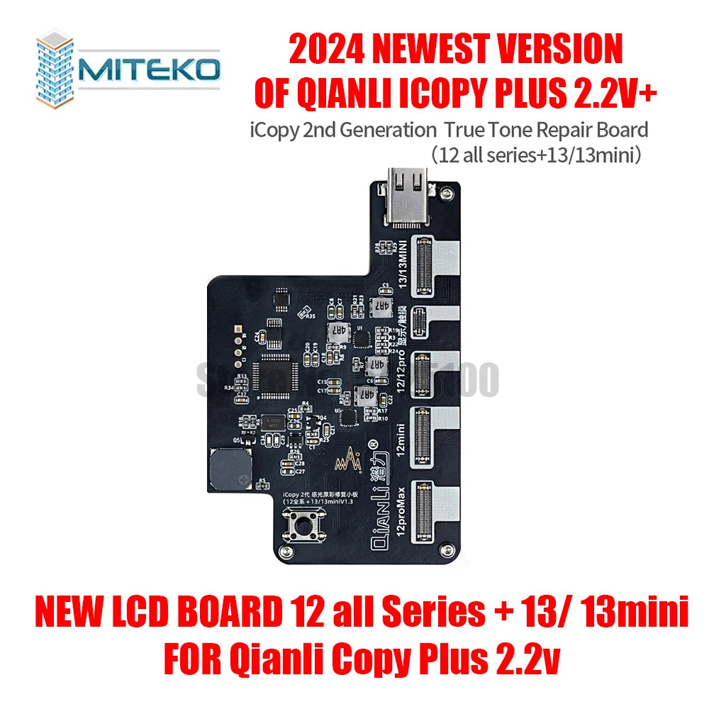 QIANLI iCopy Plus 2.2v 6in1 LCD Board 7to15pm Face ID Board Adaptor & Flex For X-14 PM Series Dot Matrix Recovery Battery 6to14