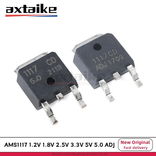 Lote 10 Pcs Regulador Voltaje LDO AMS1117CD TO-252 (DPak) SMD (1.2V/1.8V/2.5V/3.3V/5.0V/ADJ) 1A