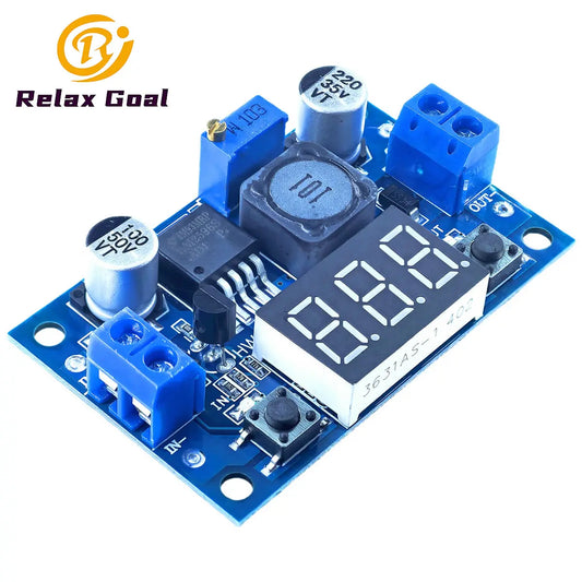 Módulo Regulador Voltaje LM2596 Ajustable 4.0-40V a 1.25-37V Step-Down con Voltímetro LED