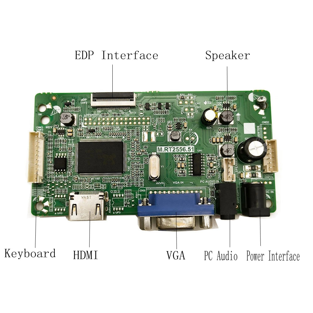 Kit Placa Controladora EDP para Panel 15.6" B156HTN03.6/.7/.8 (1920x1080) HDMI/VGA Driver LED/LCD