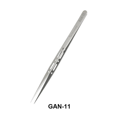 Pinzas Precisión MECHANIC GAN-11 / GAN-15 (Extra Duras, No Magnéticas) para Reparación Teléfono/Electrónica (Cable Salto)