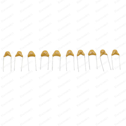 Kit Surtido Capacitor Cerámico Monolítico (10pF-100nF, 50V, 10 Valores) con Caja - Pack 300 Piezas