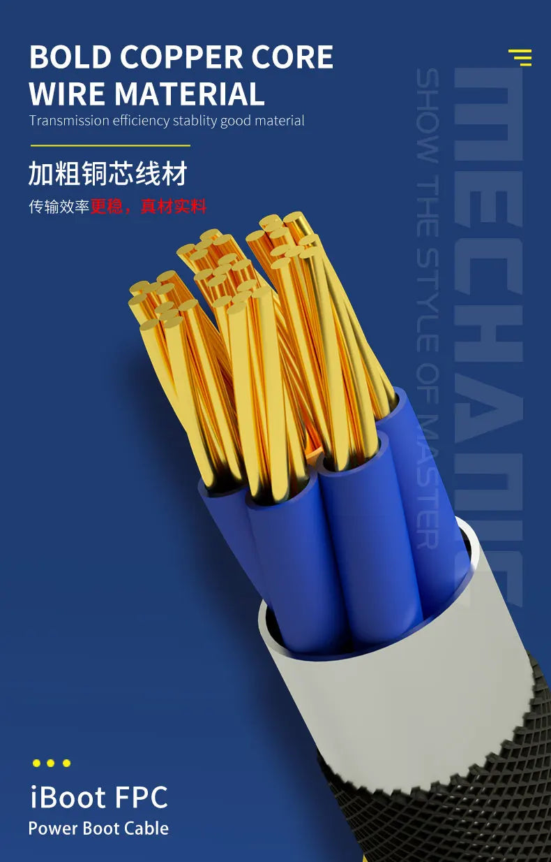MECHANIC IBoot FPC AD MAX+ iBoot AD Pro Power Boot Cable for IPhone 5S-15ProMax Samsung Huawei Xiaomi Power Supply  Test Cable