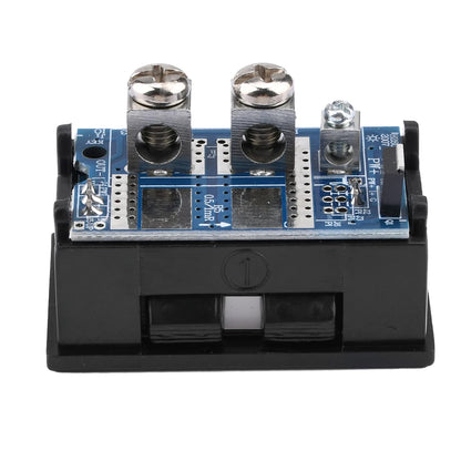 Voltímetro Amperímetro Digital DC (7-100V, 20A/50A Shunt Integrado) - Panel Display LED Dual 0.28"