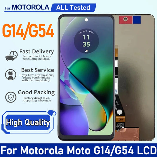 6.5'' For Motorola Moto G14 PAYF0010IN LCD Display With Touch Screen Digitizer Assambly For Moto G54 XT-2343-1 LCD