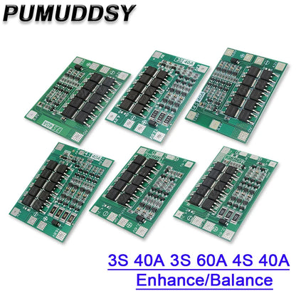 6A 8A 10A 20A 25A 30A 40A 60A 3S Li ion Lithium Battery 18650 Charger PCB BMS Protection Board For Drill Motor Lipo Cell Module