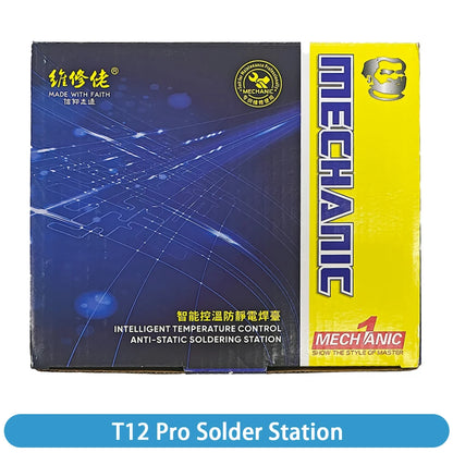 MECHANIC T12 Pro Soldering Station - Intelligent LED Digital Display Anti-Static Thermostat Heating Repair Welding Tool