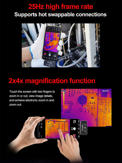 Cámara Térmica UNI-T UTi380M para Android - Termógrafo 400x300 Píxeles, Enfoque Manual, Test Fallo Circuito PCB
