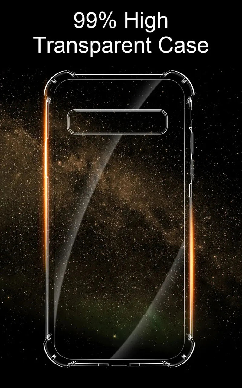 Funda Carcasa Suave Transparente Anti-Golpes para Samsung Galaxy S9/S10 Plus/S10E/S20 FE/S21/S22/S23 Ultra / Note 9/10/20