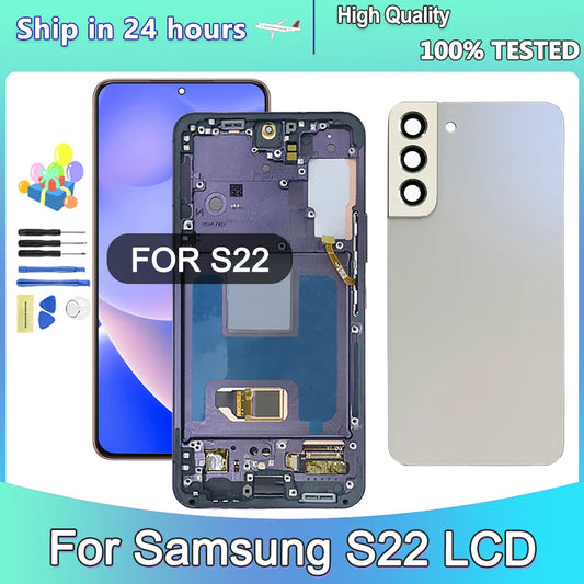 TFT probado para Samsung S22 5G pantalla LCD Digitalizador de pantalla táctil para Samsung S901 S901B S901U SM-S901E/DS pantalla