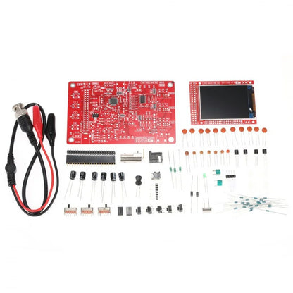 Kit Osciloscopio Digital DIY DSO138 (Código Abierto) con Sonda Cocodrilo y Case Acrílico + Generador XR2206