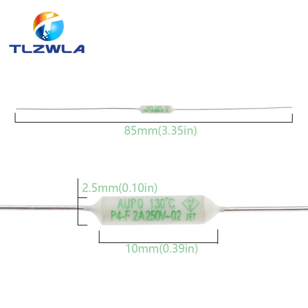 Temperature Fuse JET RF AUPO 1A 2A 3A 5A 250V 84/102/115/125/130/135/145/150C Degrees
