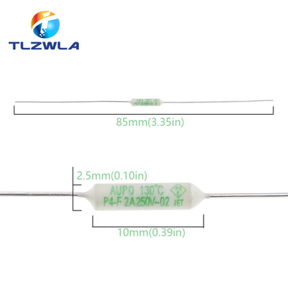 Temperature Fuse JET RF AUPO 1A 2A 3A 5A 250V 84/102/115/125/130/135/145/150C Degrees