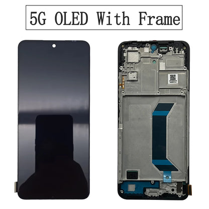 6.67" Tested AMOLED Display For Redmi Note 12 LCD Screen Digitizer For Redmi Note 12 4G 5G LCD Display 22111317G 23028RA60L LCD