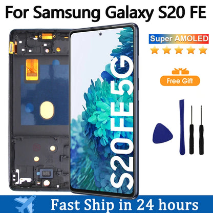 Pantalla AMOLED para Samsung Galaxy S20 FE 4G/5G pantalla LCD montaje de pantalla táctil para Samsung S20 FE G780 G781 reemplazo de pantalla