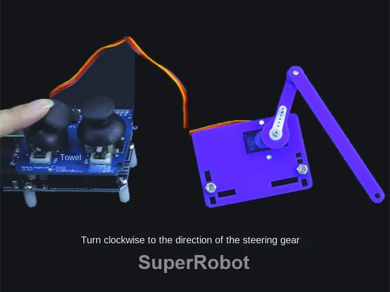 Kit Garra Brazo Robot Manipulador Mecánico Acrílico 4-DOF (Desarmado, para SG90/MG90S) Arduino STEAM
