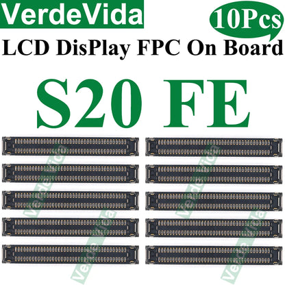 Conector FPC Flex Pantalla LCD para Placa Base Samsung S10 Lite/S21 FE/S22/S23 Ultra/S24 Plus/Note 10/20 (10 Unidades)