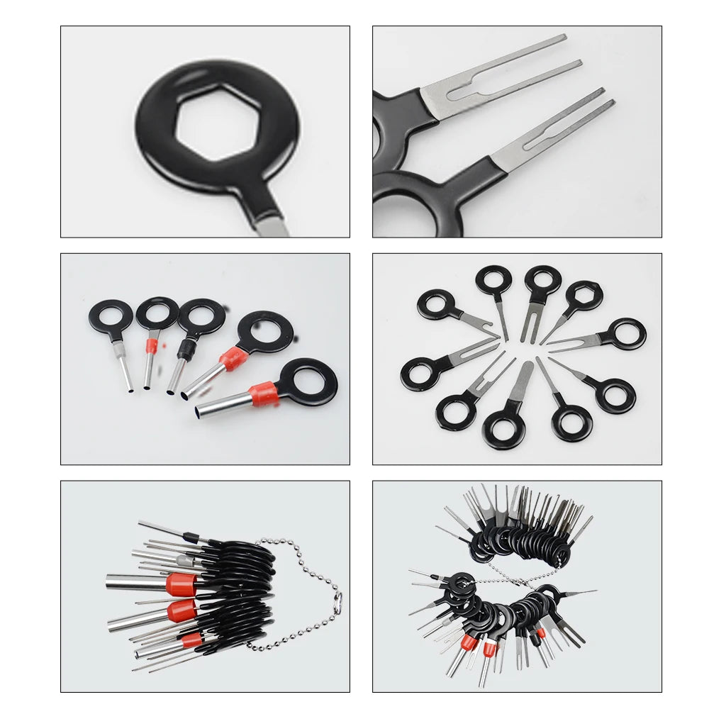 Kit Herramienta Extracción Terminales Enchufe Automotriz (Extractor Pines Conector Cable Eléctrico) para Reparación Autos
