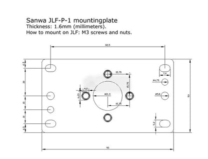 Joystick Original Sanwa JLF-TP-8YT Fighting Stick con Topball y Cable 5 Pines para Jamma Arcade/PC/PS3/PS4/XBOX DIY