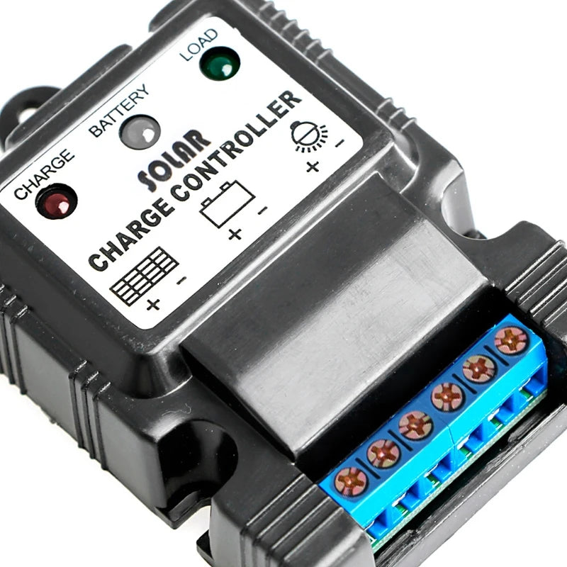 Controlador Carga Panel Solar IP30 PWM 10A 6V/12V Auto Regulador Batería