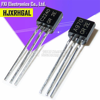 Lote 100 Pcs Transistor Bipolar Par 2SA970 (PNP) / 2SC2240 (NPN) TO-92 (50 Pares)