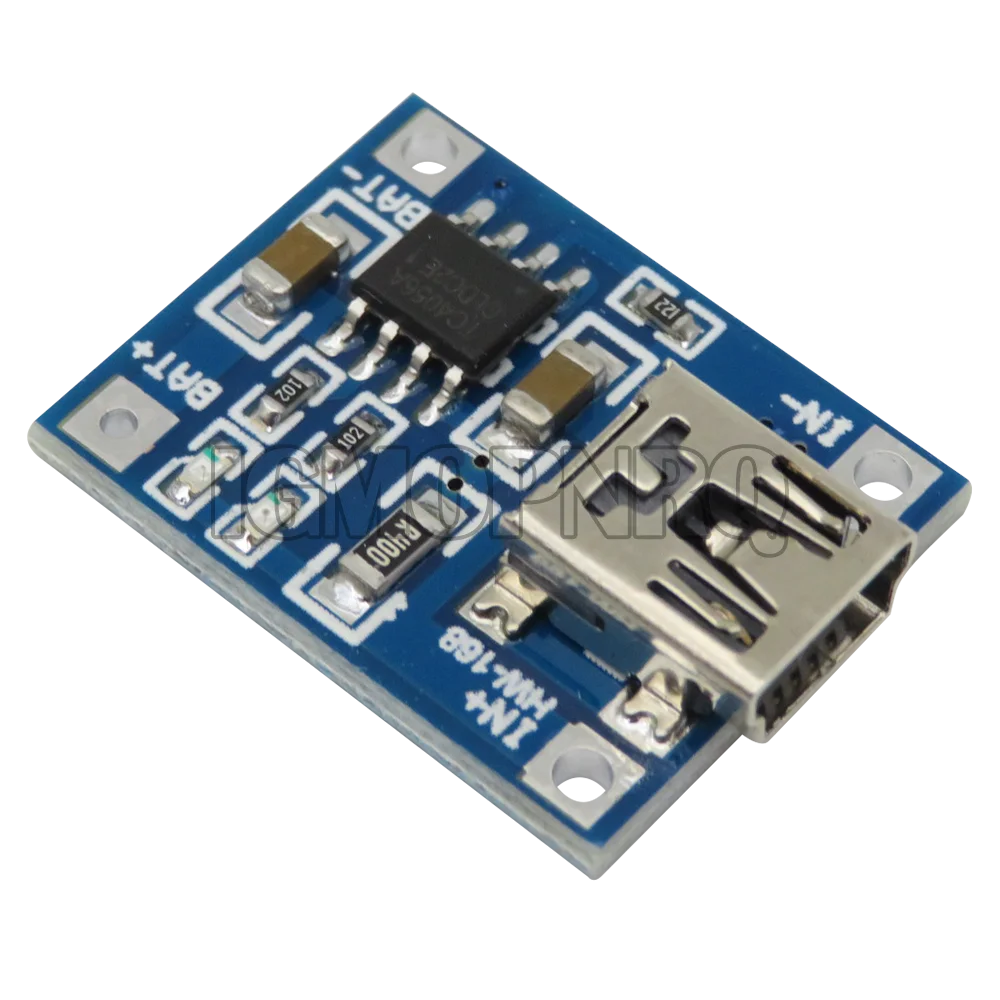 5pcs 5V Micro USB 1A 18650 TP4056 Lithium Battery Charging Board With Protection Charger Module 1A
