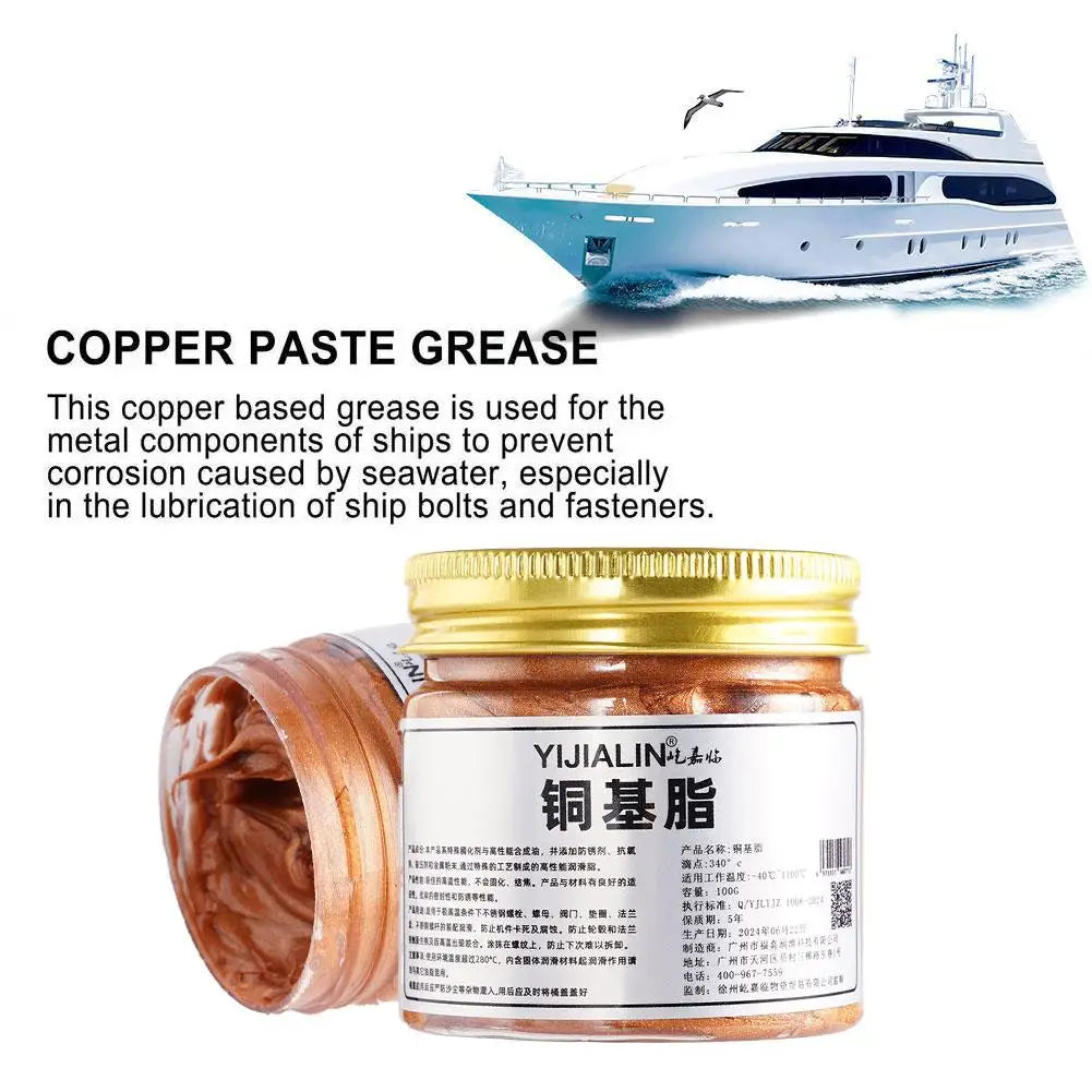 Grasa Cobre Anti-Adherente 100ml para Roscas/Frenos Automotrices (Agente Anti-Agarrotamiento) Herramienta Mantenimiento