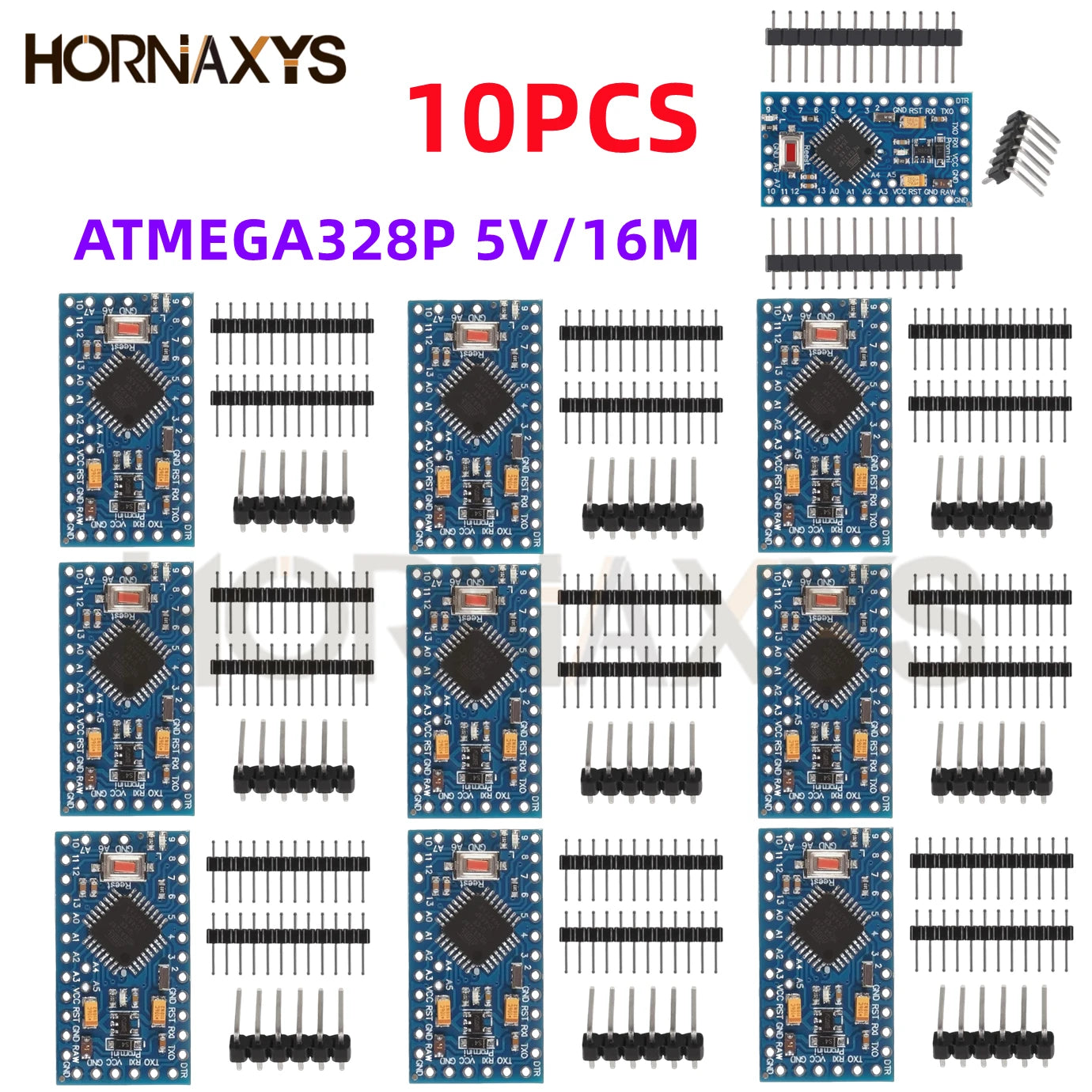 Placa Desarrollo Pro Mini 328 (ATMEGA328P/ATMEGA328) 5V 16MHz / 3.3V 8MHz para Arduino (1-10 Unidades)