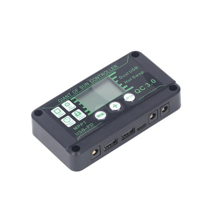 Controlador Carga Solar MPPT 10A-100A 12V/24V Max PV 50V Regulador Panel Dual USB Auto Display