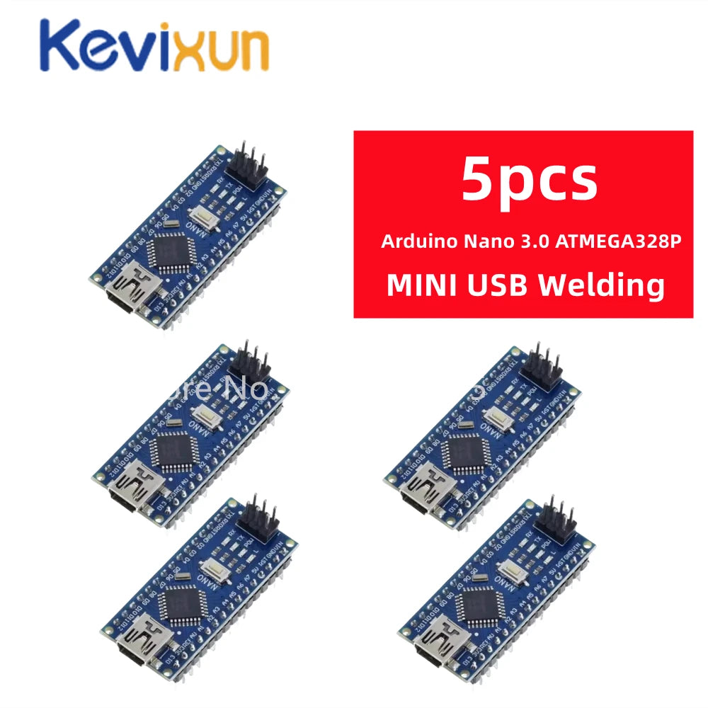 Placa Nano 3.0 (ATMEGA328P, 16MHz, CH340) con Bootloader (Puerto Mini/Tipo C/Micro USB) compatible Arduino