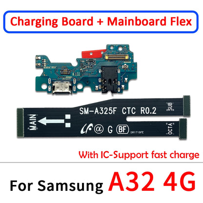 Placa Puerto Carga Rápida USB con Flex para Placa Principal Samsung Galaxy A24/A32 4G/A34/A54 5G