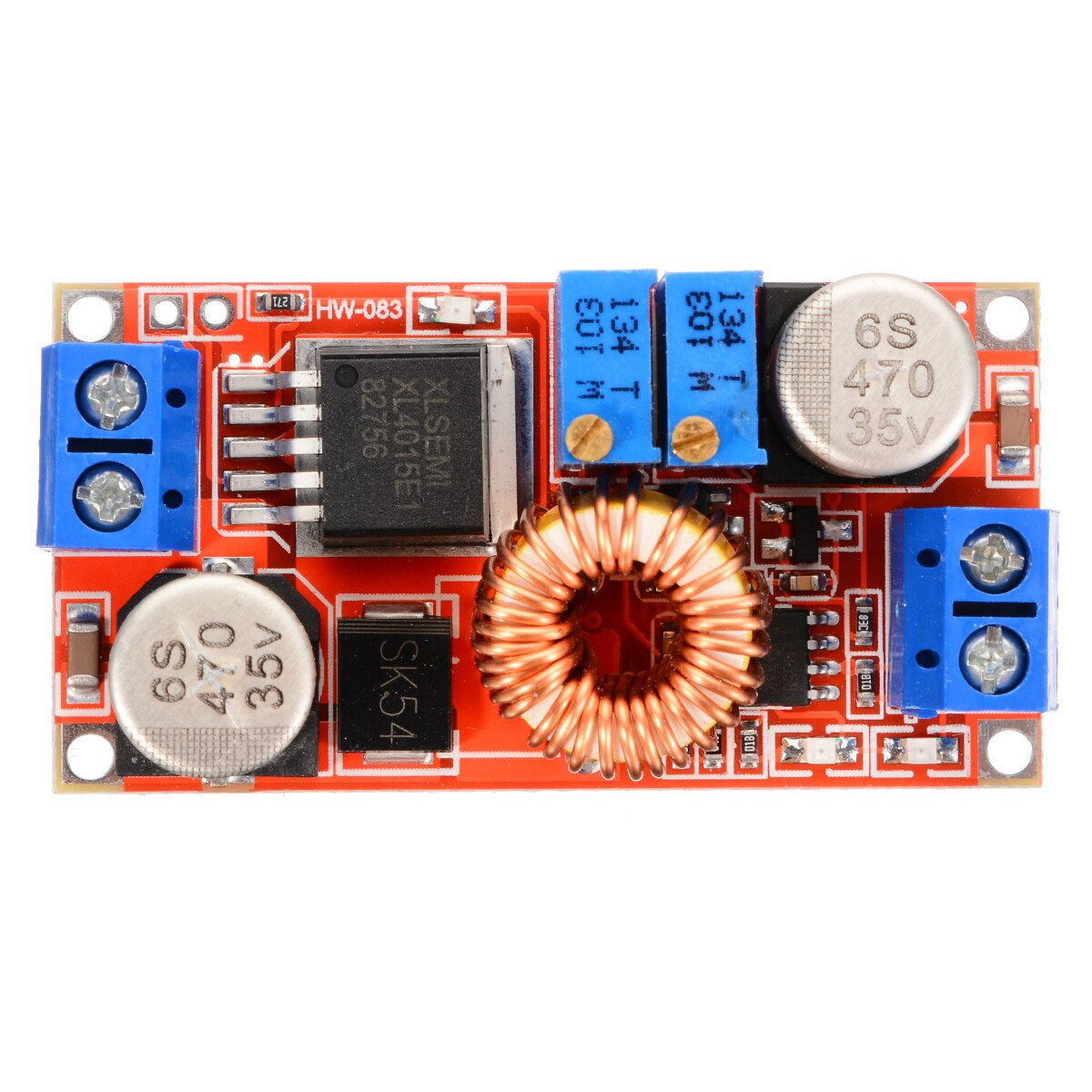 Módulo Convertidor Buck DC-DC 5A Ajustable CC/CV Step-Down Regulador Voltaje Placa Carga 5V/12V/24V