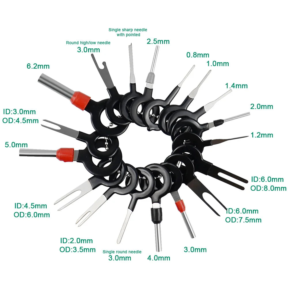 Kit Herramienta Extracción Terminales/Pines Conector Cable Auto (Reparación Automóviles)