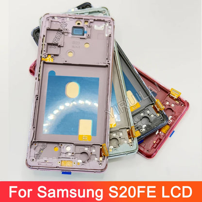 TFT S20FE LCD para Samsung S20 FE pantalla LCD SM-G781 G7810 G781U G781B con marco de pantalla táctil reemplazo del ensamblaje del digitalizador