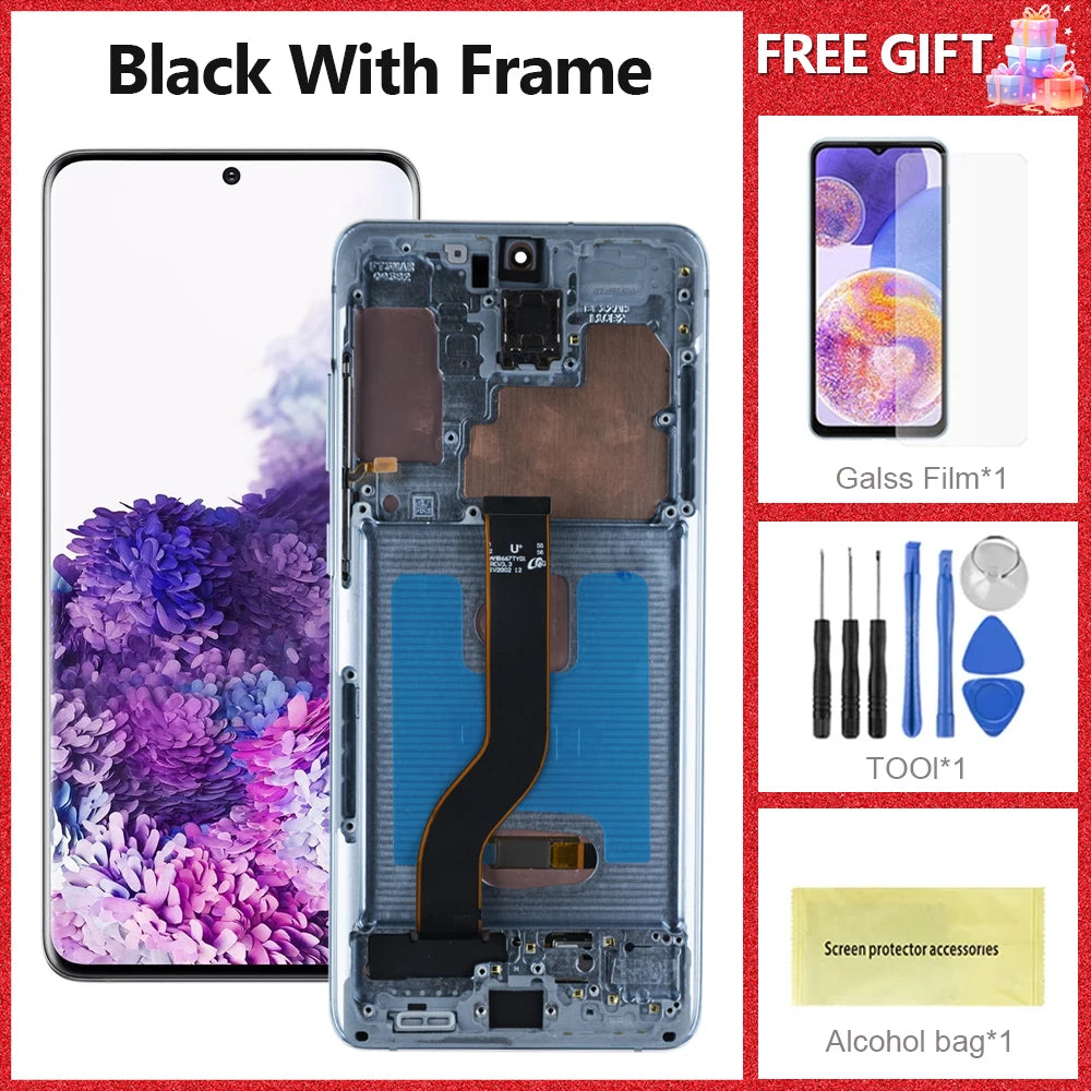 Repuesto de Pantalla AMOLED con Marco para Samsung Galaxy S20 Plus